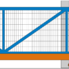 Cantilevered gate system diagram