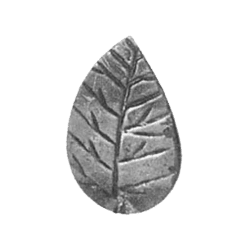 Ornamental steel leaf, 1-3/4" H - 47-10-05