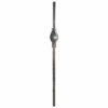 Wrought iron hammered post with hand forged leaves center feature - 013-187