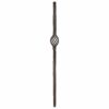 Wrought iron post, hand forged twist rope with basket - 015/A-187