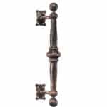 Offset Hand Forged Door Pull Handle, 14 1/8" Height (2213/ZANC)