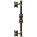 Ornamental Offset Hand-Forged Door Pull Handle, 12 5/8" Height - 2214/ZANC