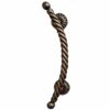 Curved hand forged steel door pull handle