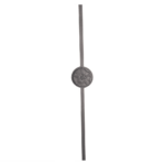Wrought iron square picket with center rosette - DJA100