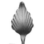 Stamped steel leaf with round stem  - DJA169L
