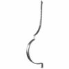 Wrought iron hand forged hammered belly picket - FB-25