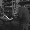 Artisan hand forging belly picket and end scroll
