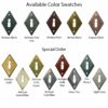 Color and finish options for various hand forged steel door handles and door pulls