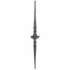 Wrought iron baluster, forged and tapered with center fishtail features - 47/Z-245