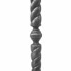 Wrought iron handcrafted post with twist and collar features detail - 7005640