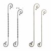 Composite arrangement of wrought iron hand forged S scroll pickets with and without twist