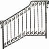 Wrought iron hand forged S scroll picket railing example using CPDJA1 and CPDJA5
