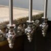 Stainless steel side-mount bracket high polish example on granite steps