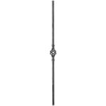 Smooth single basket baluster, 9/16" sq. solid - 08-1-07