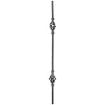 Smooth double basket baluster, 9/16" sq. solid - 08-1-08
