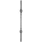 Double basket baluster with twist