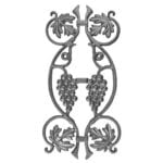 Cast iron vineyard panel