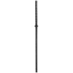 Wrought iron hammered post with off-center knuckle feature