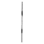 Hot forged round baluster with double collar feature - 26-0-03
