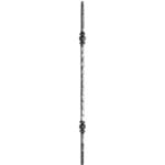 Hammered square baluster with double round knuckle feature - 28-0-03