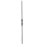 Hammered square baluster with bulb feature - 29-0-01