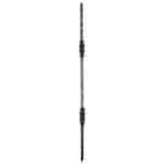 Hammered 9/16" square baluster with double collar feature - 29-1-06