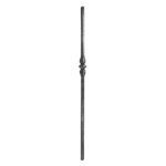 Hot forged solid steel round newel post (1" to 1-3/16")