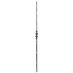 Hammered 9/16" square baluster with single ornate feature - 29-5-01