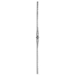 Wrought iron hammered 9/16" baluster with collar - 29-7-02
