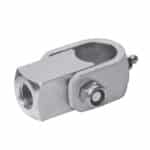 Clamp-on hinge with grease fitting, for thread rod side-mounting - C185