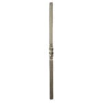 Wrought iron square hammered post with forged twist feature - P012/F-35