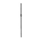 Wrought iron square hammered post with round knuckle feature - P184ZC