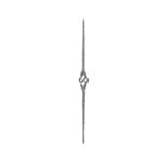 Hot forged and Italian-made tapered square baluster with basket - P4/Z