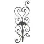 Ornamental steel panel with leaf, skewed angle design - P917B