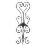 Ornamental steel panel with leaf, using 5/8" x 5/16" smooth bar - P917S