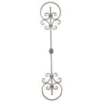 Ornamental steel panel with 15/32" square center bar - P981N-12