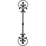 Ornamental steel panel with 5/8" square center bar - P981