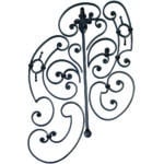 Ornamental steel panel, skewed angle design - P988