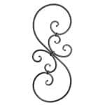Ornamental steel panel with 9/16" rd. smooth - 05-13-01