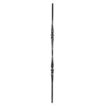 Ornamental steel 9/16" square baluster with double knuckle - 17-13-08