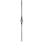 Ornamental steel 9/16" square baluster with round basket - 17-13-12