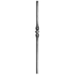 Ornamental steel 1" square newel post with square knuckle - 17-13-13