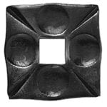 Decorative square base plate, for various material sizes