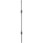 Hot forged 9/16" square baluster with double knuckle - 26-2-01D