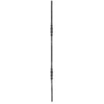 Ornamental steel 7/16" round hammered baluster - 29-1-07