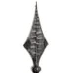 Hot forged solid steel spear, 1-1/8" rd. base - 30-0-03
