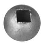Solid steel sphere with square hole, for 1/2", 5/8" and 3/4" - 31-0-24SQ