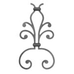 Cast iron scroll pattern for 1/2" square bar