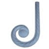 Hand forged twist lateral scroll