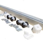 Aluminum overhead track system hardware kit, up to 260 lbs. capacity